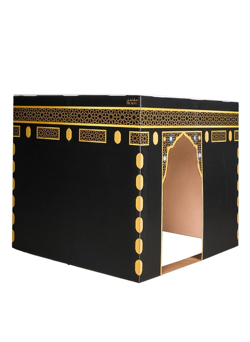 هلالفل بيت لعب هلال الكعبة من الكرتون، بيت لعب إسلامي داخلي للأطفال | لعبة تعليمية سهلة التركيب للأولاد والبنات | بيت لعب على شكل كعبة من الكرتون، ديكور لغرفة الأطفال، هدية عيد ميلاد إسلامية - Image 2